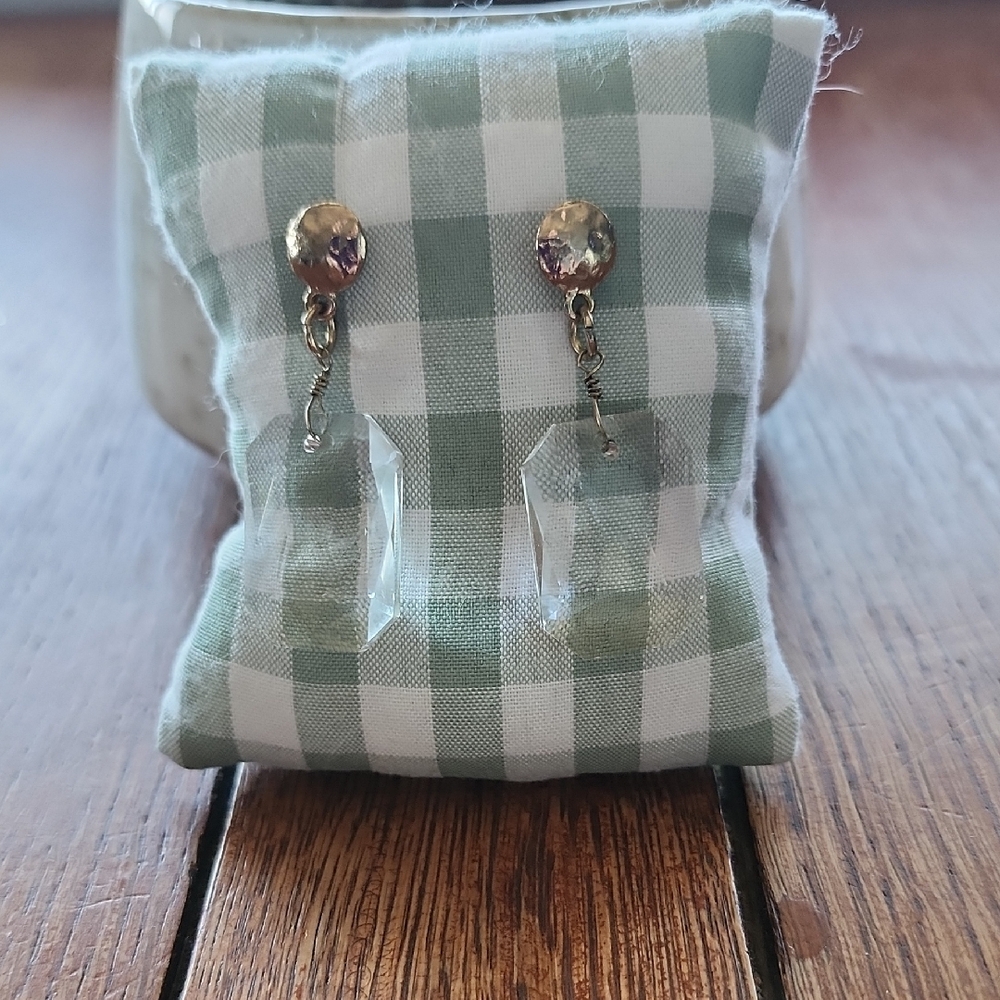 Clear Dangle Earrings